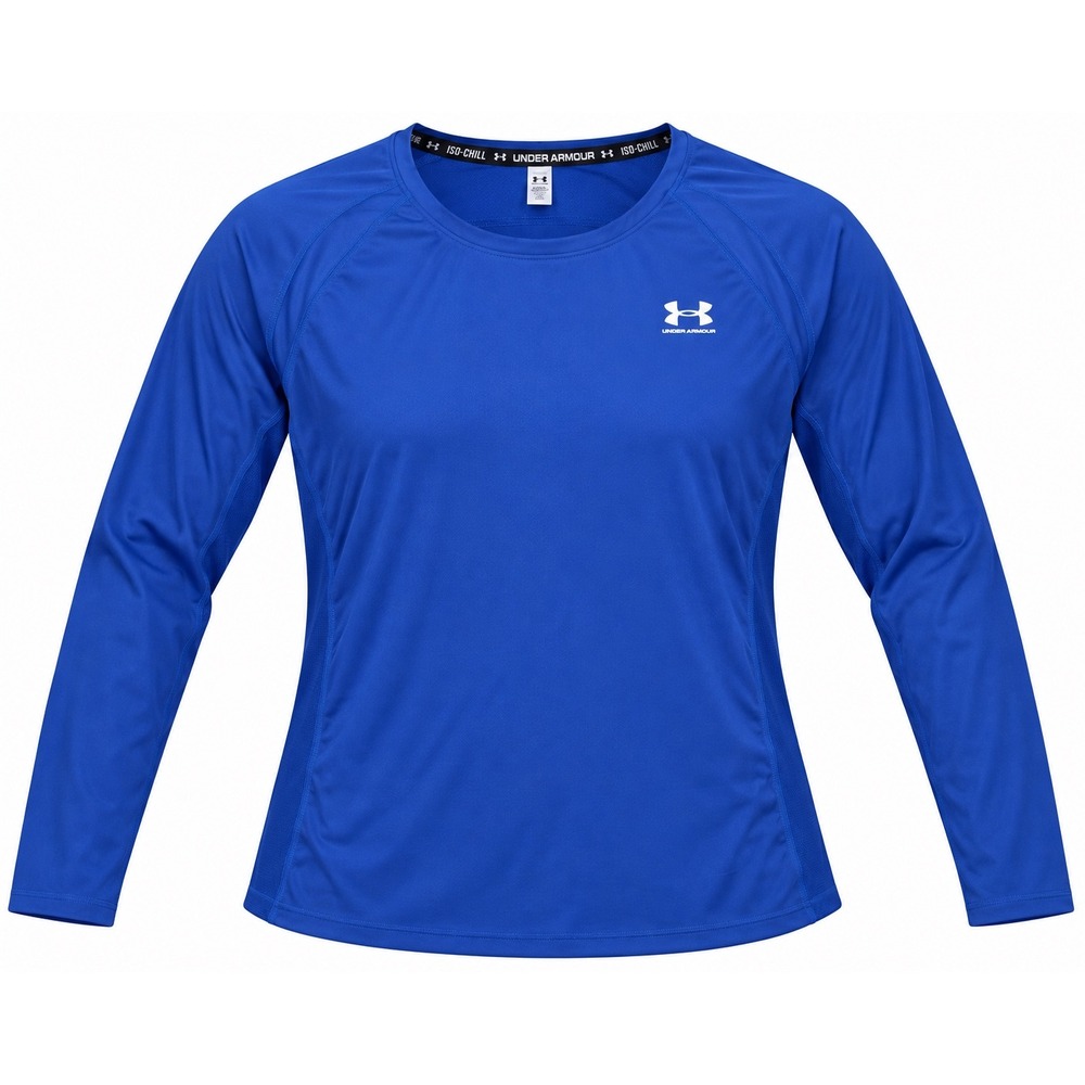 Under Armour Womens XXL Iso-Chill HeatGear Compression Long Sleeve Shirt Blue